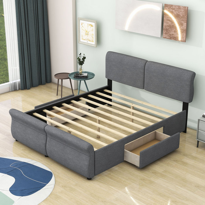 Latitude Run® Juergen Upholstered Storage Platform Bed Wayfair